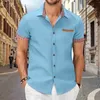 Camicie da uomo 2018 Nuova camicia a manica corta da uomo Summer Collar Slip YQ240422