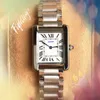 Relogio Feminino Womens Small Watches 28mm rose gold silver color cute Lady Quartz Battery High Quality Solid Fine Stainless Steel Belt Clock Square Tank Roman Watch