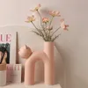 Цветочный кот милый творческий H-образный расположение гидропоники аксессуары Home Vase Flowerpot гостиная на рабочем столе