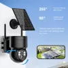 Camera's Solar 4MP WiFi Camera Waterdichte Outdoor Wireless Surveillance Zonnepaneel PIR Human Detection AI Motion Detectie Lokaal alarm