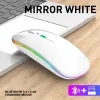 Laddningsbara trådlösa Bluetooth -möss med 2,4 g mottagare 7 Färg LED -bakgrundsbelysning Silent Mice USB Optical Gaming Mouse för dator Desktop Laptop PC Game