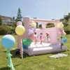 Macaron all'ingrosso Pink 10x10ft 13x13ft Sfliring Wedding Wedding Bouncy Castle Full Pvc Bounce House Bouncer Toys in vendita