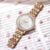Diamond Floral Watch Nowy projektantka Kwarcowa zegarek luksusowy damski pasek Kobietwatch żeńskie wodoodporne zegar ze stali nierdzewnej