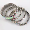 Strands RH Fashion Bohemia Jewelry Mixed Colorful Glass Crystal Beaded 4pc Stack Paw Bracelets Set For Women Gift