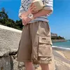 Herrenhosen Sommer Retro Multipocket Cargo Shorts Herren und Frauen Hip-Hop Baggy Cropped Hosen Y240422