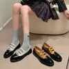 Casual Shoes Women's Mary Janes Genuine Leather Summer Sneakers Thick Heels Round Toe Buckle Oxford Loafers Moccasins