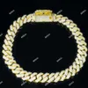 20 mm 10k 14k vaste gouden Cubaanse ketting snelle levering Poolse symmetrie Moissanite diamanten groothandel Cubaanse linkketen