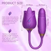 Toy sexuel rose pour les femmes - Rythme avec vibratrice de léchage de la langue pour femmes G Spot Stimulation du mamelon, vibratrice vibrante rechargeable vibrateur clitoridal