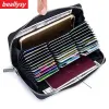 Holders New Genuine cow Leather anti theft 36 Card Holder Purse Credit Card Case Organizer passport Wallet Men RFID Blocking card Wallet