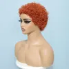 Pixie courte européen, américain et africain Curly Wig Short Curly Real Human Hair Bandbands, Xuchang Wigs, Rolls Wool