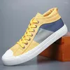 Sapatos casuais Men Spring Summer Canvas High Top Lace-up Corean Version Shoes Trend Shoes# 21266