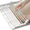 Kitchen Storage Dish Drying Rack Over The Sink Multifunctional Folding Drainer For Cup Fruits Vegetable