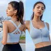 Tanks pour femmes Sports Sports Collons Crop Top Yoga Vest Front Front plus taille STRAP ALIGNABLE APPORT APPORT