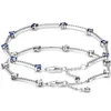 Armreifen 100% 925 Sterling Sier Sparkling Blue Clear