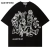 Camicie hip hop graphic magliette streetwear y2k haruku fumetto giapponese tshirt oversized oversize