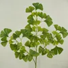 Flores decorativas Planta artificial folhas falsas Ginkgo Biloba Folha Ramo 3 Ramos Longo Arranjo de Flor de Flor Longo Jardim Home Christmas