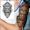Tatoeages 100 stuk groothandel waterdichte tijdelijke tattoo sticker tijger schedel schedel slang bloem body arm mandala cool mouw man vrouwen