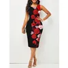 Spring And Summer Style Fashionable Sleeveless Sheath Printed Dress Womens Clothing