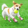 Hundekleidung 4pcs Bootsschutz 5 Größen mit robuster Gummi-Sohle atmungsaktiven Anti-Rutsch für den Sommer