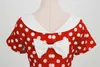 Casual Dresses For Women Polka Dot Short Sleeve Housewife Evening Party Prom Dress Trendy Bowknot Slim Waist