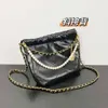 Designer Crossbody Bag Chenel Head Layer Oil Wax Cowhide Wind Diamond Grid Chain Bag Mini Garbage Bag Läder Womens Bag Axel crossbody Bag