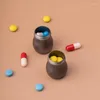 Bottiglie di stoccaggio Keychain Medication Docket Contenitore per pillole Tablet portatile a prova di polvere