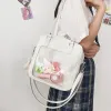 Bags Women JK Lovely Messenger Bag Girl Transparent Crossbody Bag Cute Shoulder Bag Teenage Korean Style Top Handle Handbag