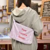Taschen Mode Frauen Plüsch -Achsel -Taschen Mini Anpassung Bild Reißverschluss Plüsch Muster Umhängetaschen für Dame einfache tragbare tägliche Handtaschen