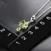 Halsband Hutang Peridot Pendant Solid 925 Sterling Silver Natural Gemstone Halsband Fina eleganta klassiska smycken för Women Girl Gift Ny