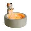 Halter niedlicher Duftkerzenhalter Harz Kätzchen Aromatherapie Kerzenkreative Kätzchen Erwärmung PAWS Candlestick Geschenk für Katzenliebhaber