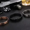 Strands Power Ionics 100% Titanium 99.999% Germanio Hombres Mensoras Terapia de accesorios para la presión arterial Regalos de joyería con joya con herramienta