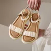 Повседневная обувь лето 2024 мода милая комфортабельная мягкая эластичная анти скольжение долговременные женщины, подходящие для сандалий беременных