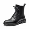 Boots Beau Today Casual Angle для женщин подлинная платформа платформы на платформу из телячьей кожи