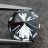 Pierścienie ślubne Moissanite Diamond Grey Color okrągły kamień laboratoryjny do DIY Advanced Biżuter Pierścienie Kolczyki z certyfikatem GRA 240419