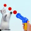Oyuncaklar Kedi Peluş Top Oyuncaklar Kediler için Tabanca Kedi Oyuncak Teaser Rahatlatıcı Kedi Oyuncak Elastik Peluş Top Kedi Oyuncakları Kedi Aksesuarları