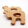 Naturligt trä teether baby tänder leksaker djur design fågel björn räv träved leksaker säkerhet tuggbara soorders diy leveranser zz