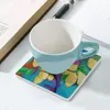 Tavolino dar cadere sottobicchieri in ceramica (quadrato) personalizzano bevande da tè porta da tè