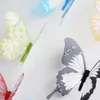 Crystal Wall Butterfly 3D Färgglada klistermärken Kreativa fjärilar med Diamond Home Decor Kids Room Decoration Art 15st.