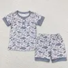Bekleidungssets Crayfish Print Boys Sommer -Pyjama Kleidung Set Kinder Nachtwäsche Kleinkind Kindergeschwister Mädchen Nachtwäsche Nachtwäsche