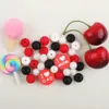 34PcsSet Silicone Beads Round Chew Beads Set I Love Mum and Dad Beads Food Grade DIY Pacifier Chain Clips Jewellery Accessories 240422