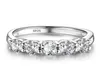 Mit Cericate 925 Silberring Luxusband Zirkonringe für Frauen Eternity Promise CZ Crystal Finger Ring Hochzeit Schmuck1276145