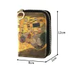 ホルダーGustav Klimt Women Card Card Holder Wallet Leather Mamel Card Case 9ビット + 2ビッグポジションジッパーカードウォレットカードバッグ