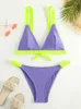 Da bagno da bagno da bagno micro bikini da bagno da bagno da bagno femminile in vita alta swimwaer 2024 Solid sling bikini set sexy perizoma da bagno femminile estate