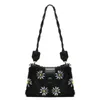 Shoulder Bags Boolar 2024 Winter Leopard Print Mao Underarm Bag Ins Online Celebrity Fashion Sunflower Plush