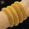 Aniid Dubai Gold Color Bangles for Women Arabic Luxury Charm Armband Manschett Bangles Nigerian Wedding Jewelry Party Gifts 240419