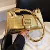 European America Fi Golden Women's Bag Luxe schoudertassen Tassels Crossbody Tassen voor vrouw 2023 Nieuwe kettinghandtassen Portemonnees O5ZJ#