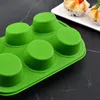 Backformen 1PC Silikon Muffin Tasse 12-Caven-Temperaturfest Kuchenform DIY-Tablett kreative runde Cupcake-Form