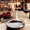 Carafe en verre cristallin de vin de vin améliore la saveur et l'arôme avec cet ensemble de brosse aératrice élégante cadeaux de Noël 240419