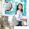 Borse per la scuola Elegante Backpack Laptop Women 13,3 14 15,6 pollici coreano Mochila da donna della moda USB USB College Mochila