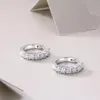 Hoop kolczyki na drobna biżuteria producent 925 srebrny bling moissanite huggie kobiety kolcami ślubnymi upuszczenie